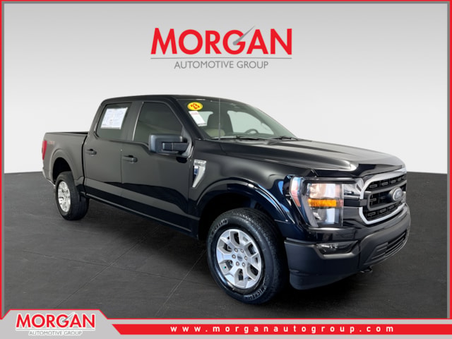 2023 Ford F-150 XLT in Black — front three-quarter view