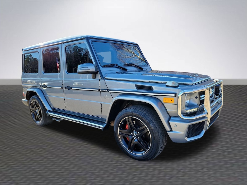 2013 Mercedes-Benz G 63 AMG Automatic in Palladium Silver Metallic — front three-quarter view