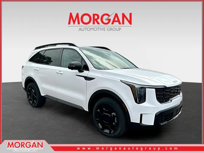 2026 Kia Sorento X-Line SX in White — front three-quarter view