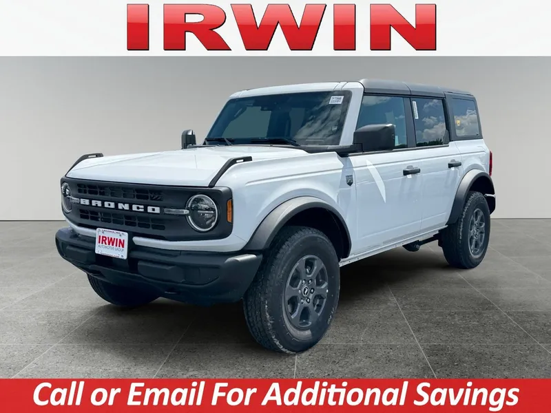 2026 Ford Bronco Big Bend in White Gray — front three-quarter view