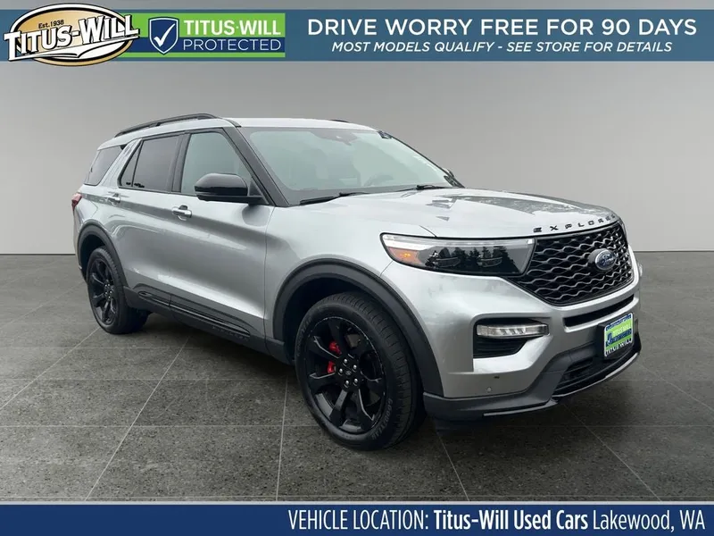2022 Ford Explorer ST in Silver Metallic — front three-quarter view