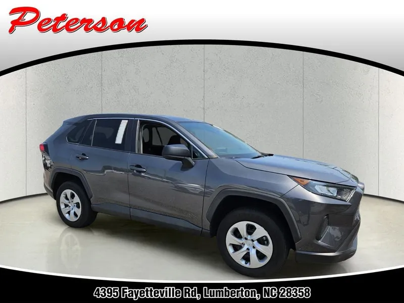 2022 Toyota RAV4 LE in Magnetic Gray Metallic — front three-quarter view