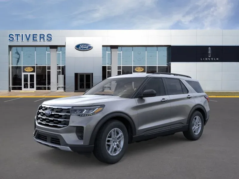 2026 Ford Explorer Active in Carbonized Gray Metallic — front three-quarter view