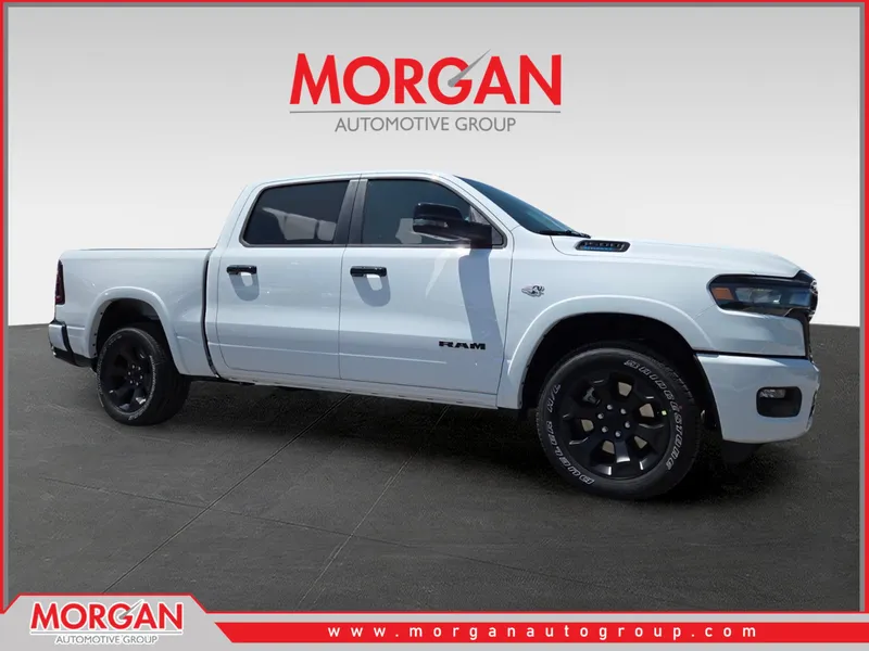 2026 Ram 1500 Big Horn/Lone Star in White — front three-quarter view