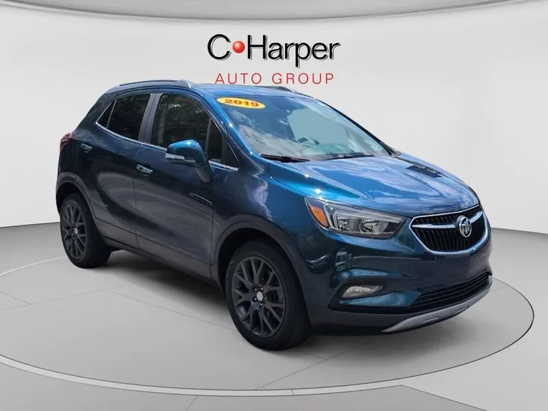 2019 Buick Encore Sport Touring in Includes (Cm5) Black Carbon Metallic Lower Exterior Accent Color, Paint Code W700s.) — front...