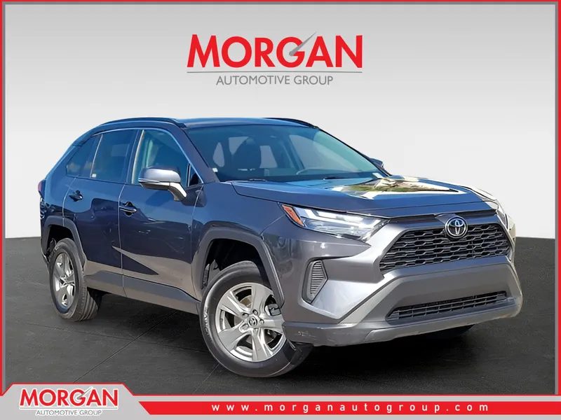 2024 Toyota RAV4 XLE in Magnetic Gray Metallic — front three-quarter view