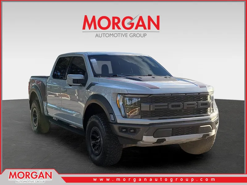 2023 Ford F-150 Raptor in Avalanche — front three-quarter view
