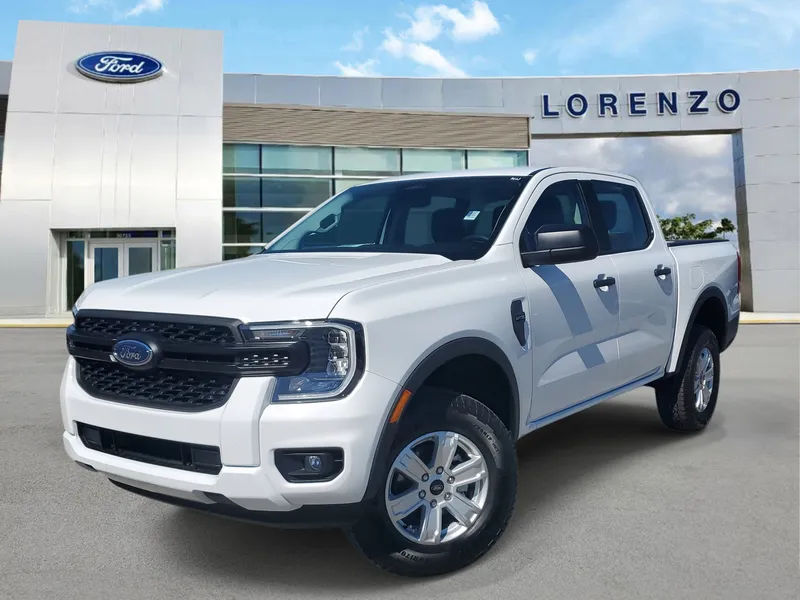 2025 Ford Ranger XL in Oxford White — front three-quarter view