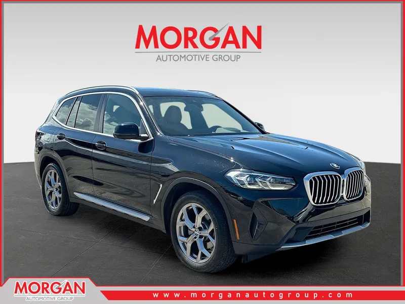 2024 BMW X3 sDrive30i in Jet Black — front three-quarter view