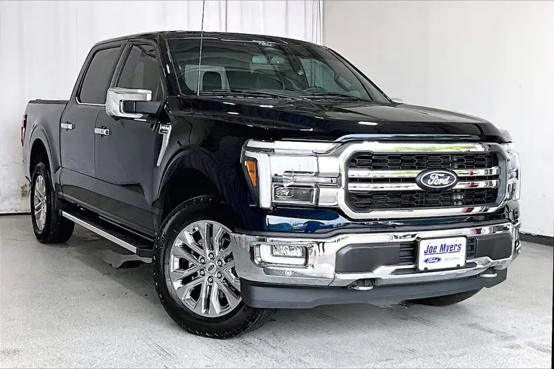 2024 Ford F-150 in Antimatter Blue Metallic — front three-quarter view