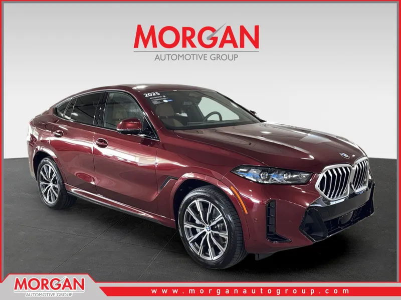 2025 BMW X6 xDrive40i in Red — front three-quarter view