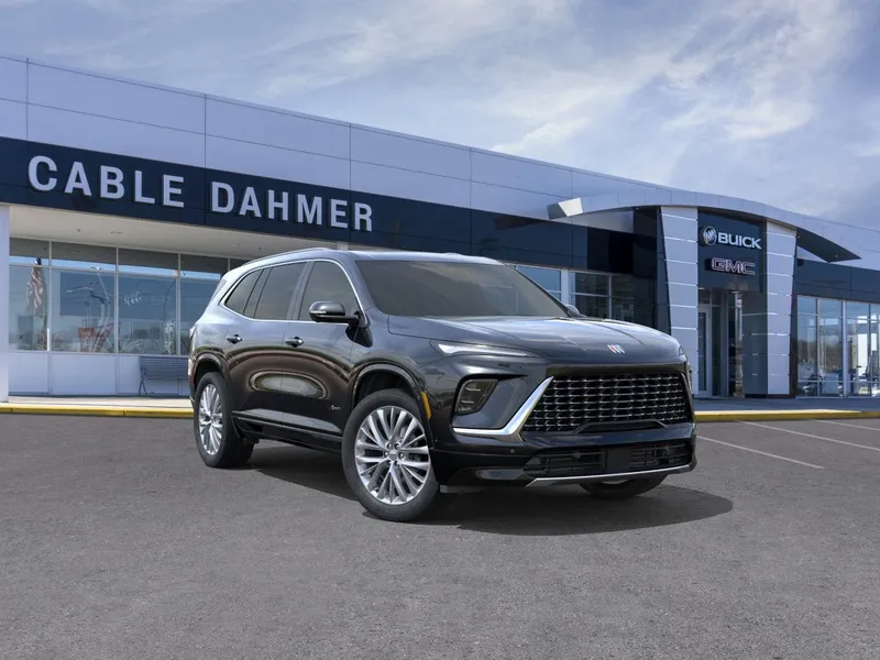 2026 Buick Enclave Avenir in Ebony Twilight Metallic — front three-quarter view