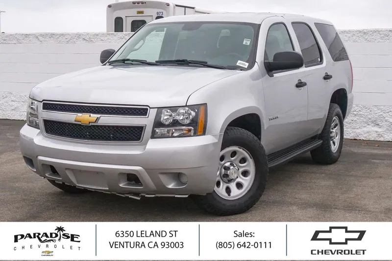 2012 Chevrolet Tahoe Commercial in Silver Ice Metallic — front three-quarter view