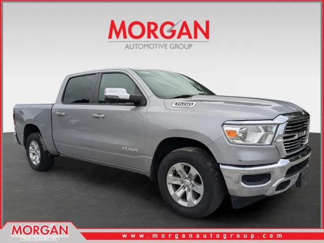 2024 Ram 1500 Laramie in Silver — front three-quarter view
