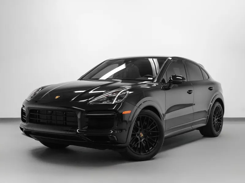 2023 Porsche Cayenne Cayenne GTS Coupe in Chromitblack Metallic — front three-quarter view