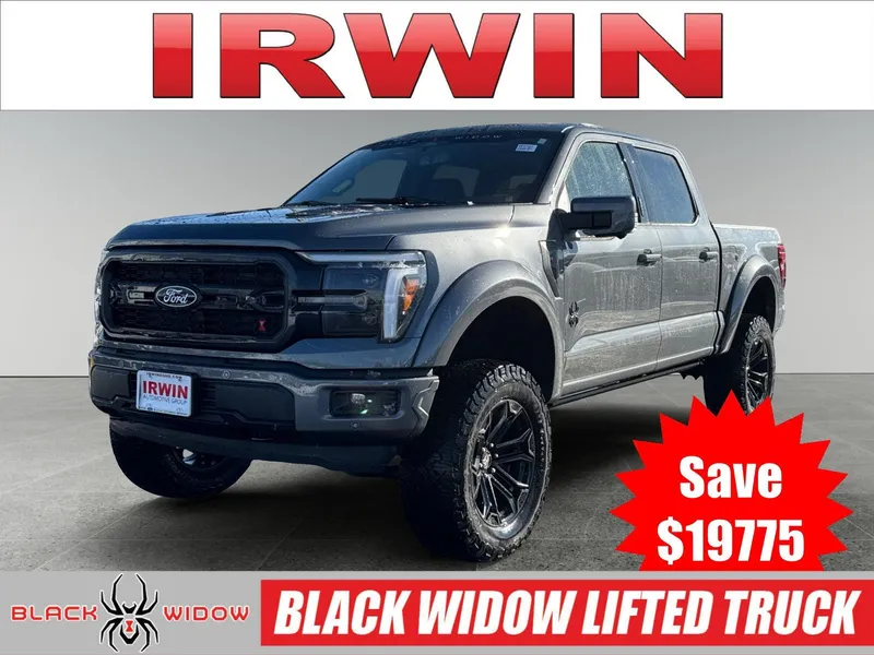 2026 Ford F-150 LARIAT in Gray — front three-quarter view