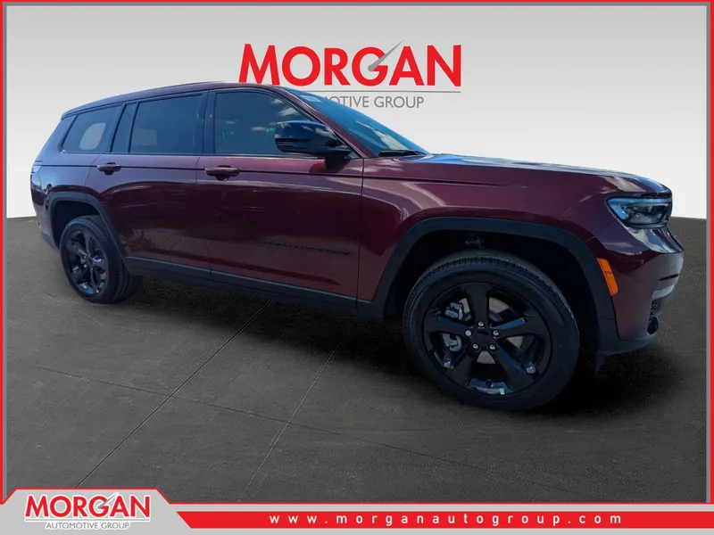 2025 Jeep Grand Cherokee L Limited in Red — front three-quarter view