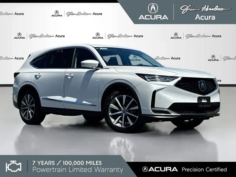 2026 Acura MDX Technology Package in Platinum White Pearl — front three-quarter view
