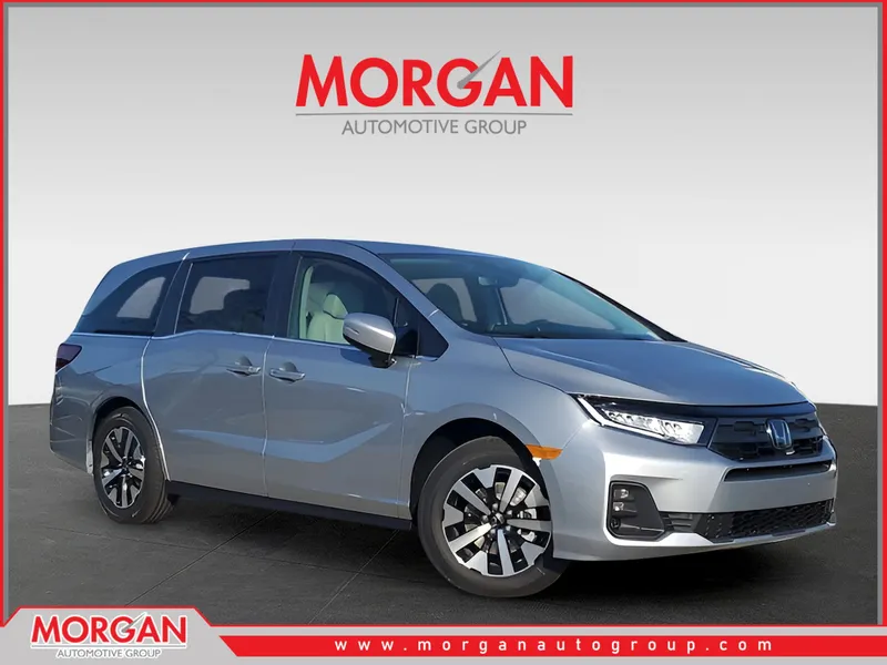 2026 Honda Odyssey EX-L in Solar Silver Metallic — front three-quarter view
