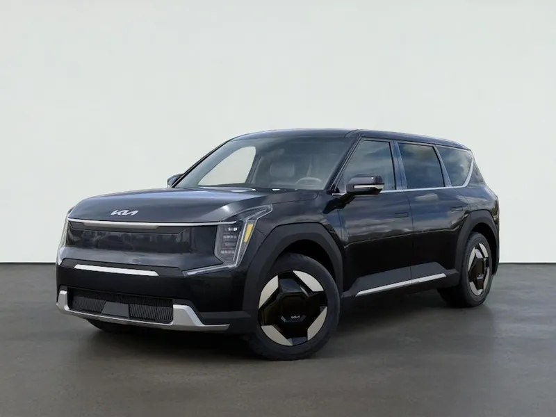 2026 Kia EV9 LIGHT LONG RANGE in Panthera Metal — front three-quarter view