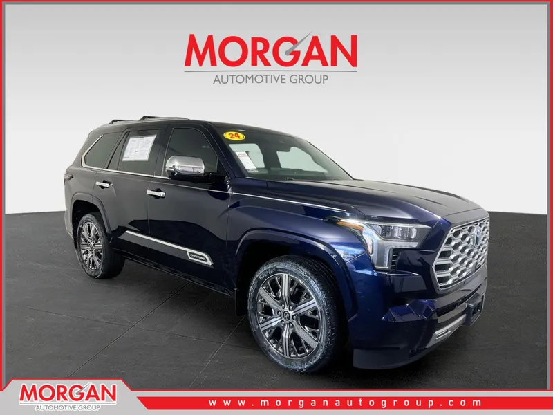 2024 Toyota Sequoia Capstone in Blueprint — front three-quarter view