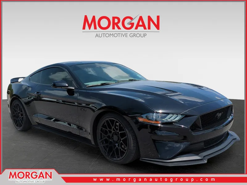 2022 Ford Mustang GT in Black — front three-quarter view