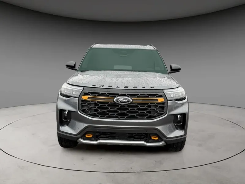 2026 Ford Explorer Tremor in Gray Metallic — front three-quarter view