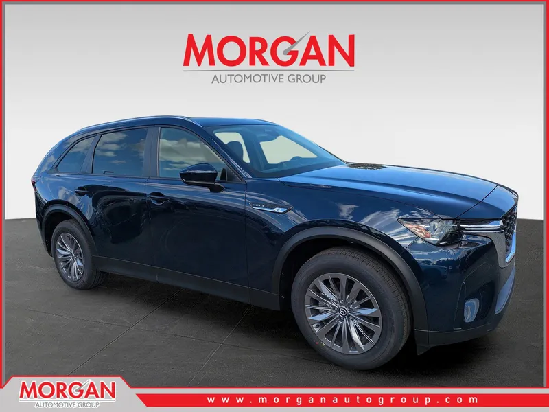 2026 Mazda CX-90 Select in Deep Crystal Blue Mica — front three-quarter view
