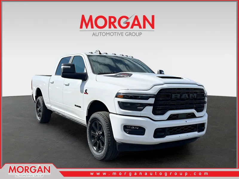 2026 Ram 2500 Laramie in White — front three-quarter view