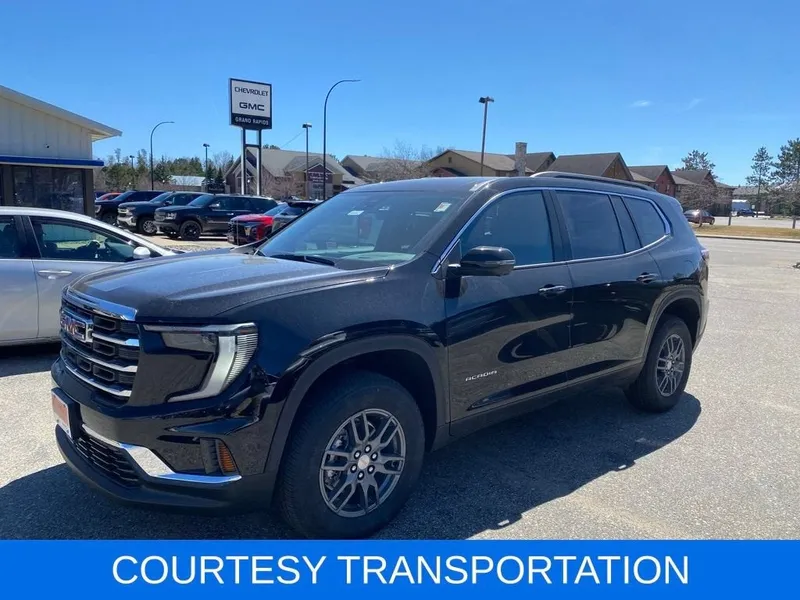 2026 GMC Acadia Elevation in Ebony Twilight Metallic — front three-quarter view