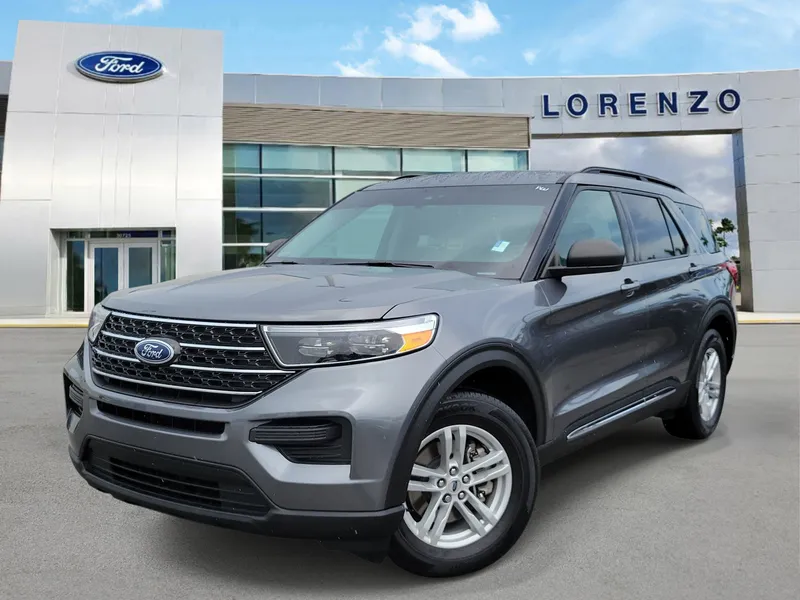 2024 Ford Explorer XLT in Carbonized Gray Metallic — front three-quarter view