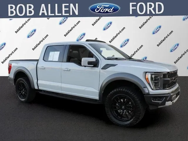 2023 Ford F-150 Raptor in Avalanche — front three-quarter view