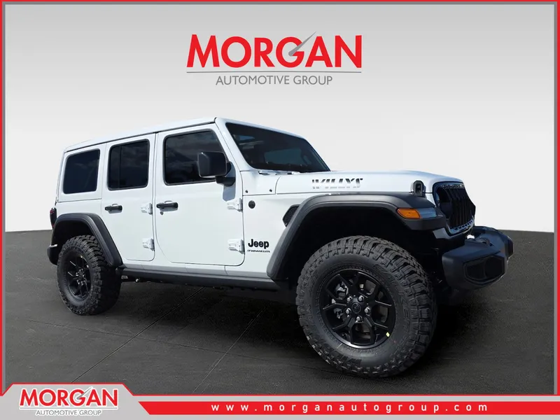 2026 Jeep Wrangler Willys in White/off-white — front three-quarter view