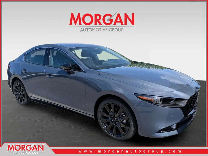 2026 Mazda Mazda3 Sedan 3 Sedan 2.5 Turbo Premium Plus in Polymetal Gray Metallic — front three-quarter view