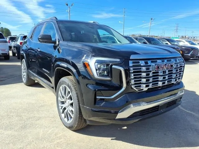 2026 GMC Terrain Denali in Ebony Twilight Metallic — front three-quarter view