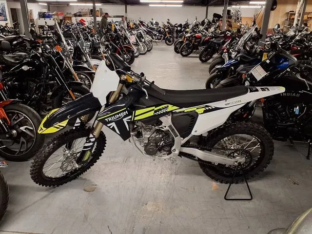 2025 Triumph TF250X — front three-quarter view