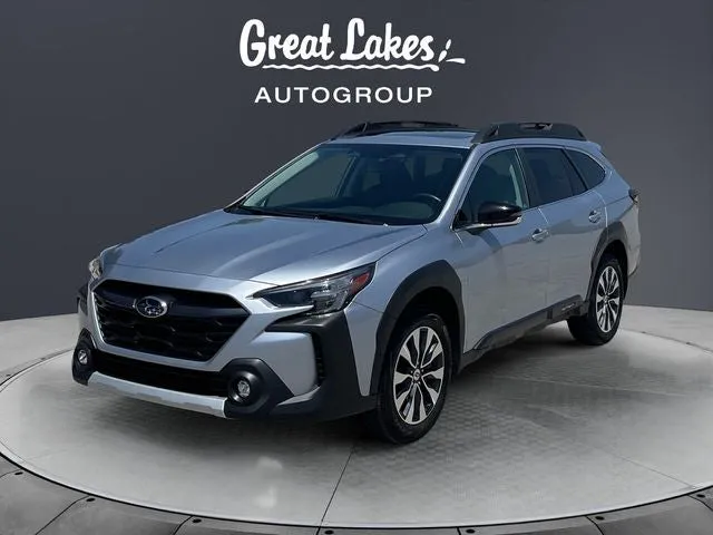 2024 Subaru Outback Limited in Ice Silver Metallic — front three-quarter view