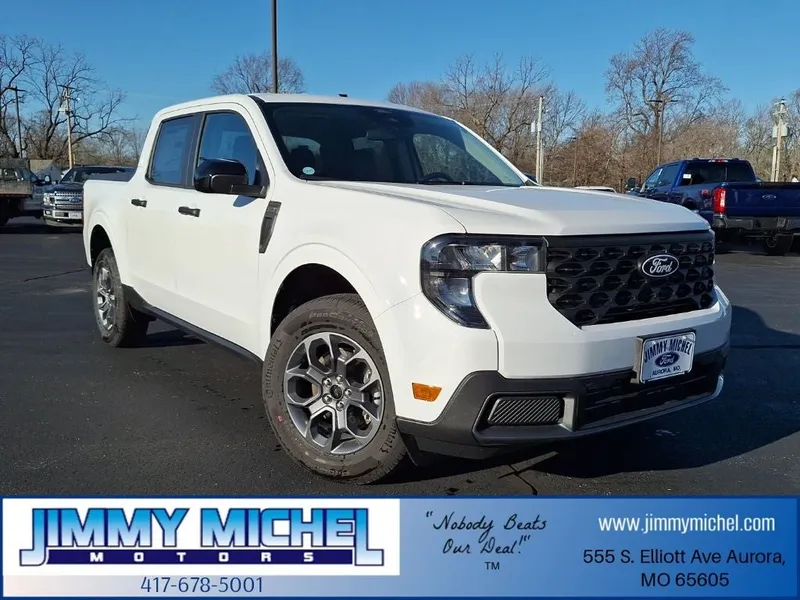 2026 Ford Maverick XLT in Oxford White — front three-quarter view