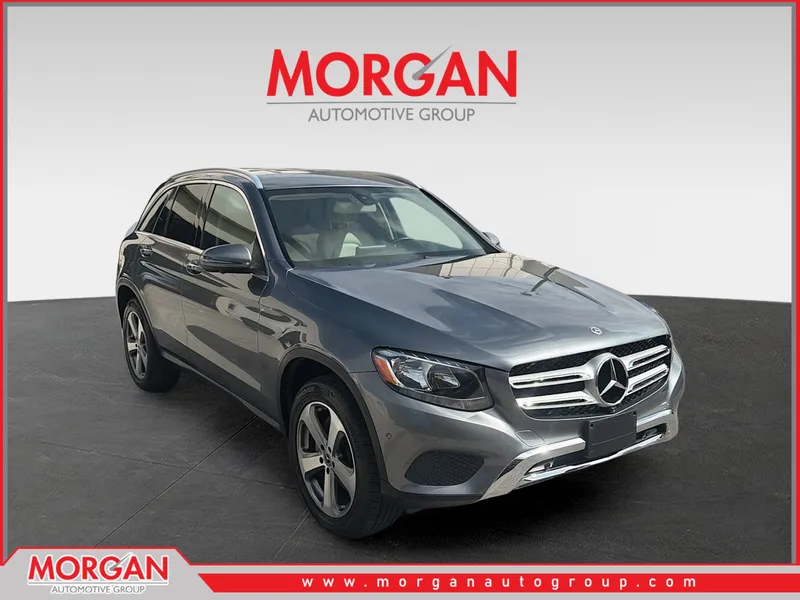 2019 Mercedes-Benz GLC 300 in Selenite Gray Metallic — front three-quarter view