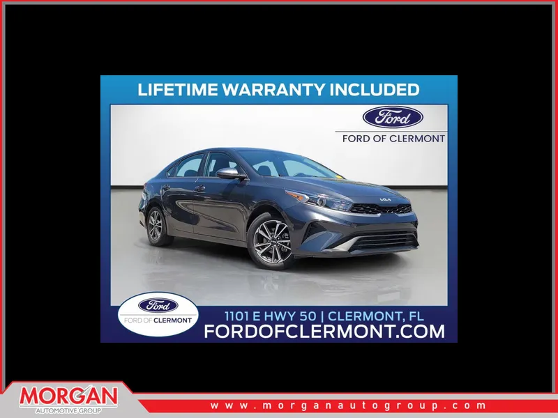 2024 Kia Forte LXS in Gray — front three-quarter view