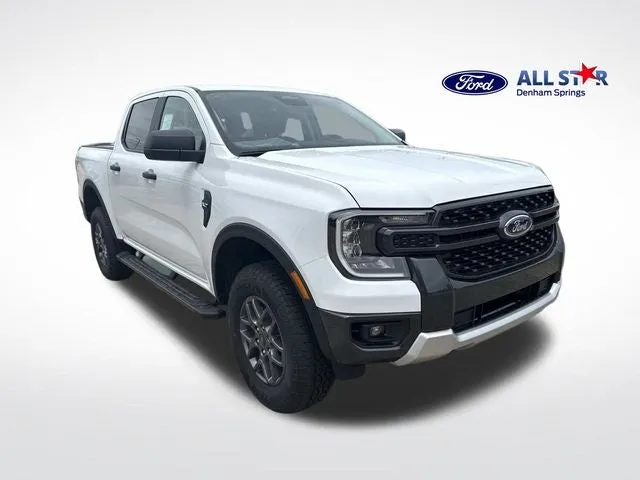 2026 Ford Ranger XLT in Oxford White — front three-quarter view