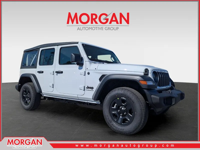 2026 Jeep Wrangler Sport in White/off-white — front three-quarter view