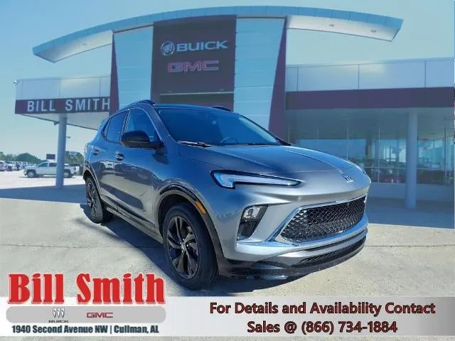 2026 Buick Encore GX Sport Touring in Moonstone Gray Metallic — front three-quarter view