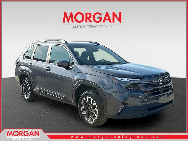 2026 Subaru Forester Premium in Magnetite Gray Metallic — front three-quarter view