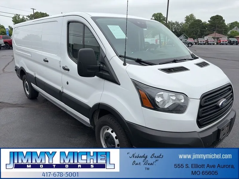 2019 Ford Transit-150 Base in Oxford White — front three-quarter view