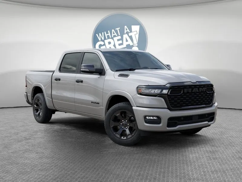 2026 RAM 1500 Big Horn/Lone Star in Silver Zynith Exterior Paint — front three-quarter view