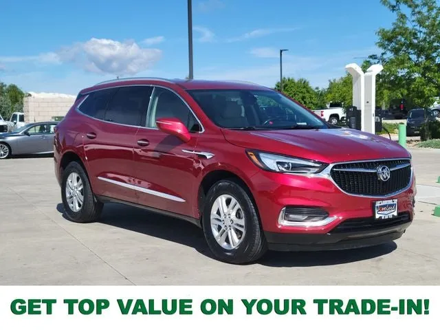 2020 Buick Enclave Premium Group in Red Quartz Tintcoat — front three-quarter view