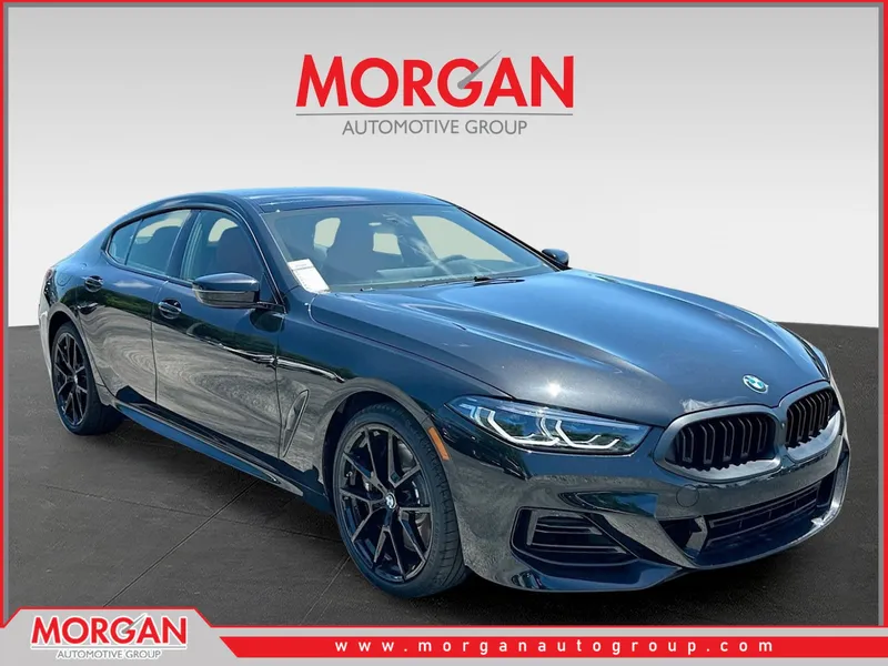 2026 BMW 8 Series 840 in Black — front three-quarter view