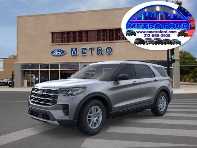 2026 Ford Explorer Active w/200A Pkg in Carbonized Gray Metallic — front three-quarter view