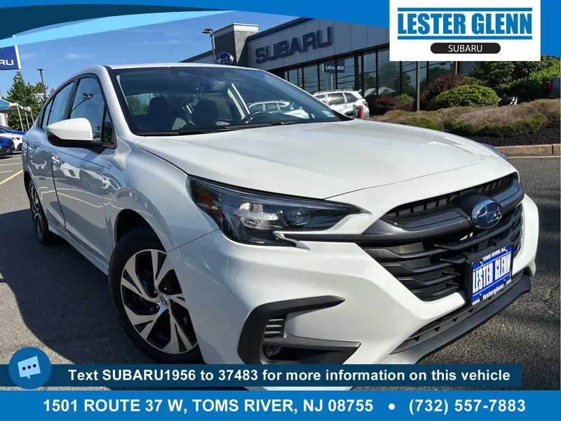 2024 Subaru Legacy Premium in Crystal White Pearl — front three-quarter view